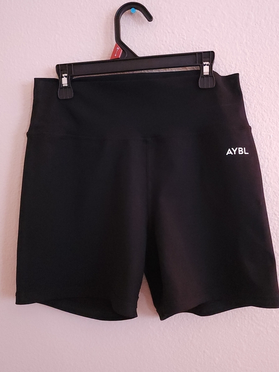 AYBL Pants - AYBL Training Shorts - Black High-Waisted Gym Workout Shorts - Size Large